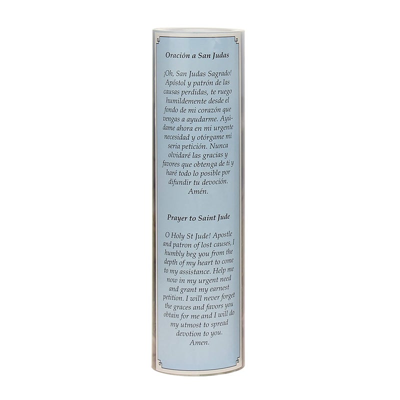 Stonebriar St. Jude Flameless LED Devotional Prayer Candle with Automatic Timer - Image 3